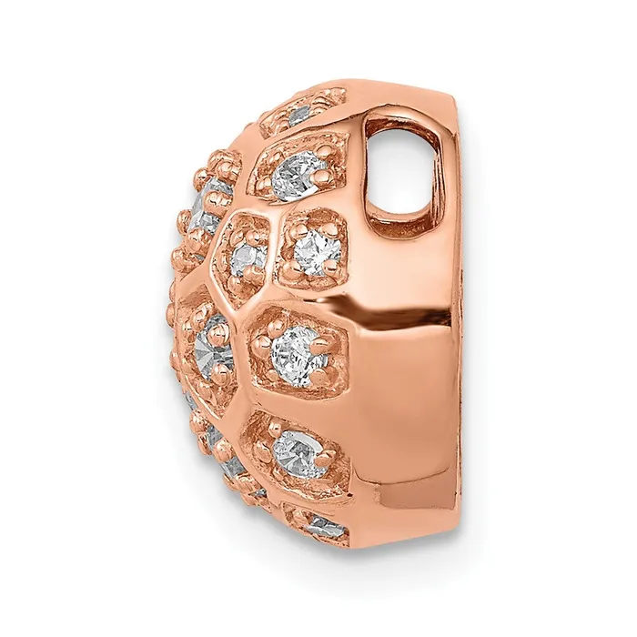 Necklaces Goldia 14k Rose Gold 12ct Real Diamond Honeycomb Chain Slide