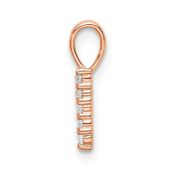 Necklaces Goldia 14k Rose Gold Real Diamond Number 1 Pendant