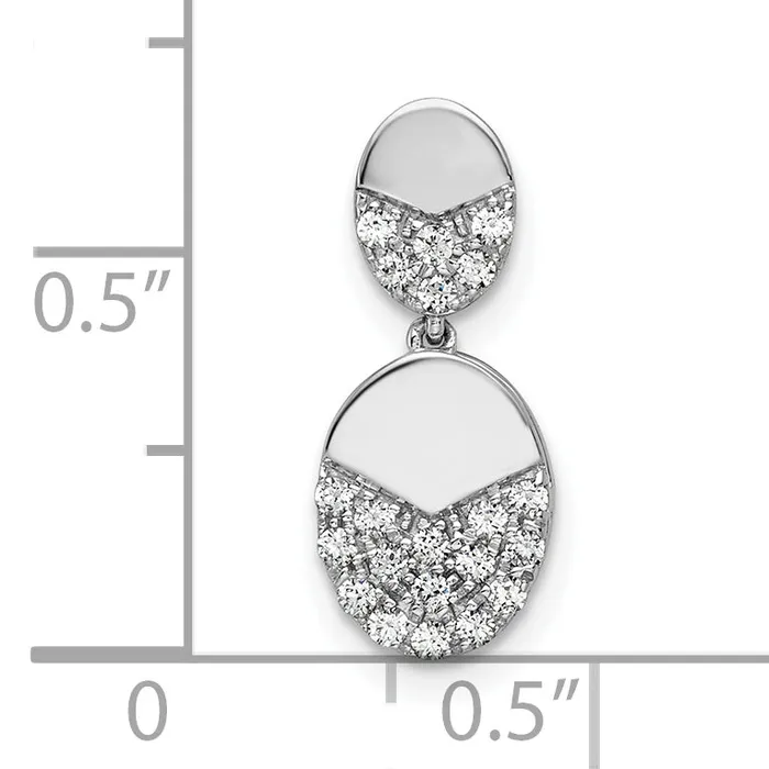 Necklaces Goldia 14k White Gold 15 Ct Lab Grown Diamond VSSI G Dangle Chain Slide Pendant