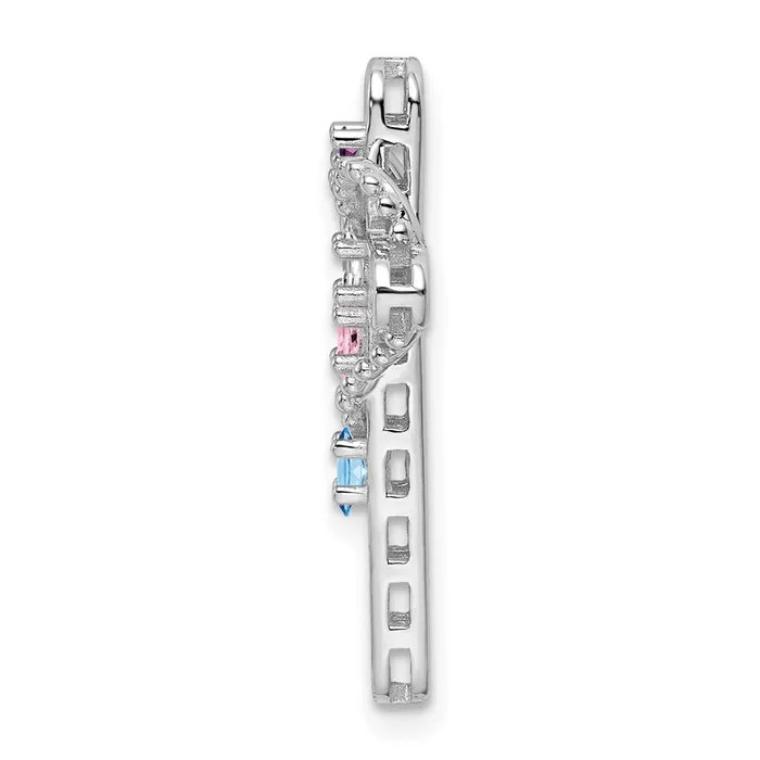 Necklaces Goldia 14k White Gold Genuine Mothers Cross Pendant