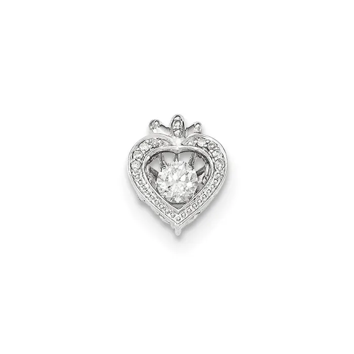 Necklaces Goldia 14k White Gold with Real Diamond Heart Pendant
