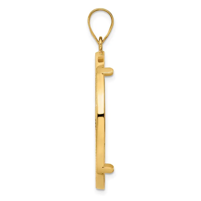 Necklaces Goldia Wideband Distinguished Coin Jewelry 14k Yellow Goldy Diamondcut Prong 320mm Coin Bezel Pendant