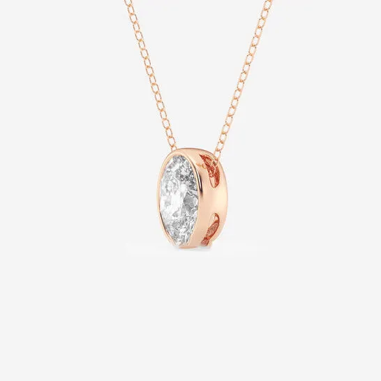 Necklaces JMS always Original Brilliant Diamond 150 cttw 14KT Rose Gold Bezel Setting OvalCut Lab Grown Diamond Pendant Necklace for WomenVS2 Necklaces JMS always Original Brilliant Diamond 150 cttw 14KT Rose Gold Bezel Setting OvalCut Lab Grown Diamond Pendant Necklace for WomenVS2