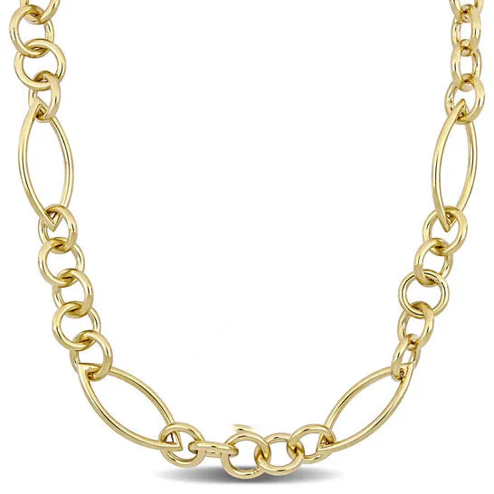 Original AMOUR 24 Inch Fancy Link Necklace In Yellow Plated Sterling Silver JMS always Necklaces Original AMOUR 24 Inch Fancy Link Necklace In Yellow Plated Sterling Silver JMS always Necklaces