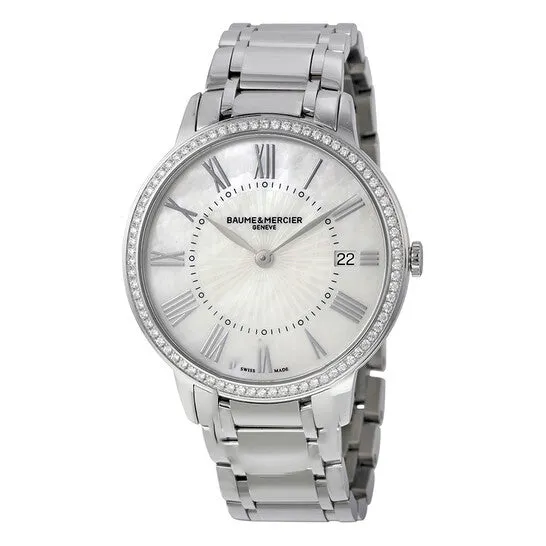 Original Baume and Mercier Mother of Pearl Dial Diamond Ladies Watch MOA10227 JMS always Watches Original Baume and Mercier Mother of Pearl Dial Diamond Ladies Watch MOA10227 JMS always Watches