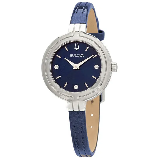 Original Bulova Rhapsody Quartz Blue Dial Blue Leather Ladies Watch 96P212 JMS always Watches Original Bulova Rhapsody Quartz Blue Dial Blue Leather Ladies Watch 96P212 JMS always Watches