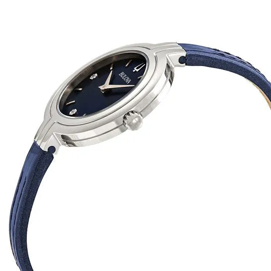 Original Bulova Rhapsody Quartz Blue Dial Blue Leather Ladies Watch 96P212 JMS always Watches Original Bulova Rhapsody Quartz Blue Dial Blue Leather Ladies Watch 96P212 JMS always Watches