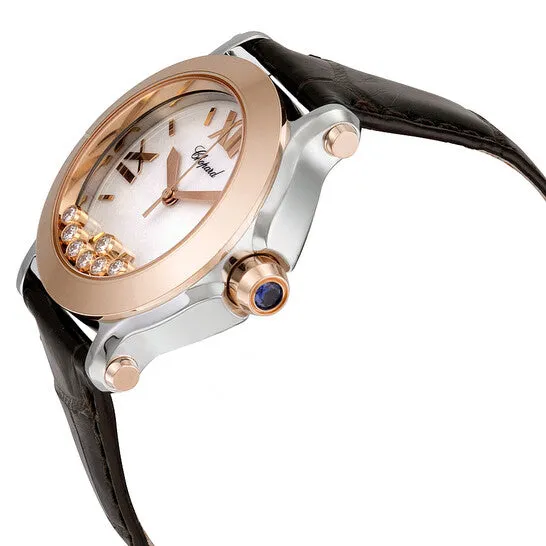 Original Chopard Happy Sport II MOP Flaoting Diamonds Dial Brown Leather Ladies Watch 2784929004 JMS always Watches Original Chopard Happy Sport II MOP Flaoting Diamonds Dial Brown Leather Ladies Watch 2784929004 JMS always Watches