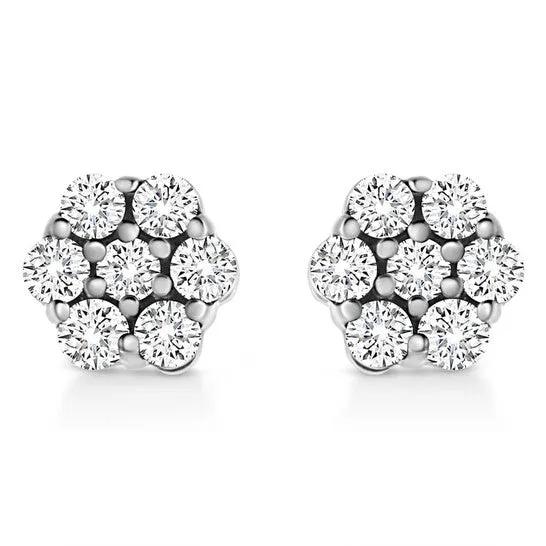 Original Haus of Brilliance 925 Sterling Silver 12 Cttw Lab Grown Brilliant Round Cut Diamond Floral Cluster Stud Earrings GH Color VS2SI1 Clarity JMS always Earrings Original Haus of Brilliance 925 Sterling Silver 12 Cttw Lab Grown Brilliant Round Cut Diamond Floral Cluster Stud Earrings GH Color VS2SI1 Clarity JMS always Earrings