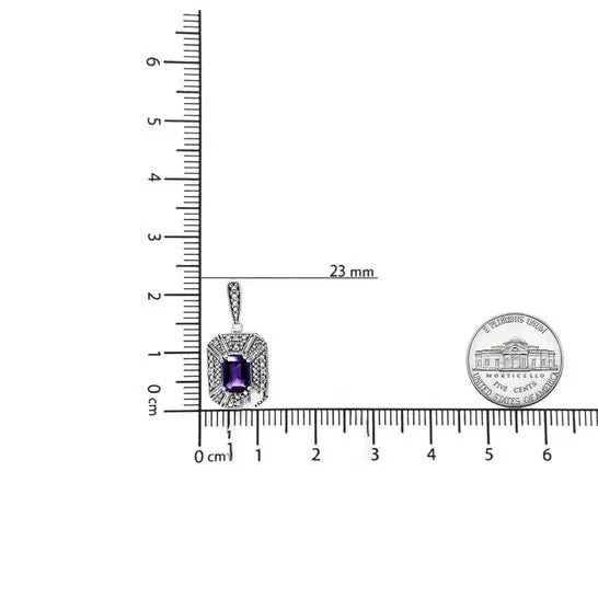 Original Haus of Brilliance 925 Sterling Silver Diamond Accent and 7x5mm Purple Amethyst Stud Earrings IJ Color I2I3 Clarity JMS always Earrings
