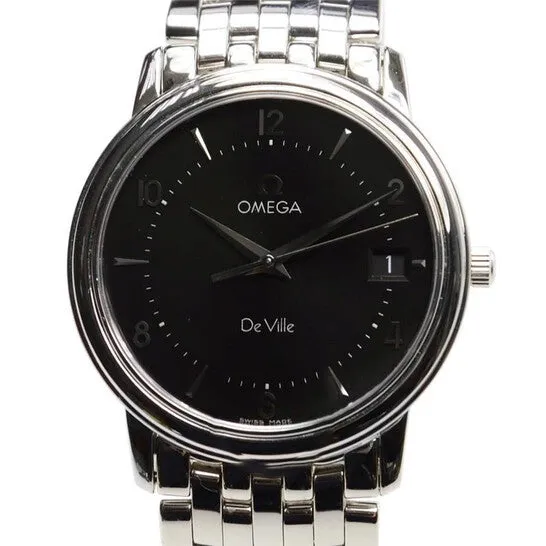 Original Omega DE VILLE Quartz Silver Dial Unisex Watch 45105000 JMS always Watches