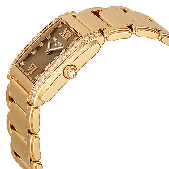 Original Patek Philippe Twenty4 Quartz Diamond Brown Dial Ladies Watch 491011R010 JMS always Watches Original Patek Philippe Twenty4 Quartz Diamond Brown Dial Ladies Watch 491011R010 JMS always Watches
