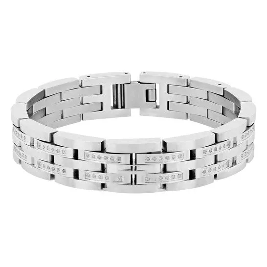 Original Robert Alton 34CTW Diamond Stainless Steel Mens Panther Link Bracelet JMS always Bracelets Original Robert Alton 34CTW Diamond Stainless Steel Mens Panther Link Bracelet JMS always Bracelets