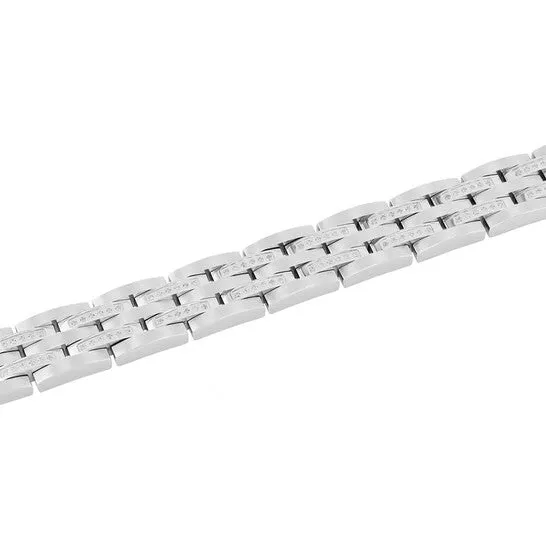 Original Robert Alton 34CTW Diamond Stainless Steel Mens Panther Link Bracelet JMS always Bracelets Original Robert Alton 34CTW Diamond Stainless Steel Mens Panther Link Bracelet JMS always Bracelets