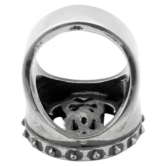 Original Roberto Cavalli Palladium Podium Antique Silver Toned Ring JMS always Rings Original Roberto Cavalli Palladium Podium Antique Silver Toned Ring JMS always Rings