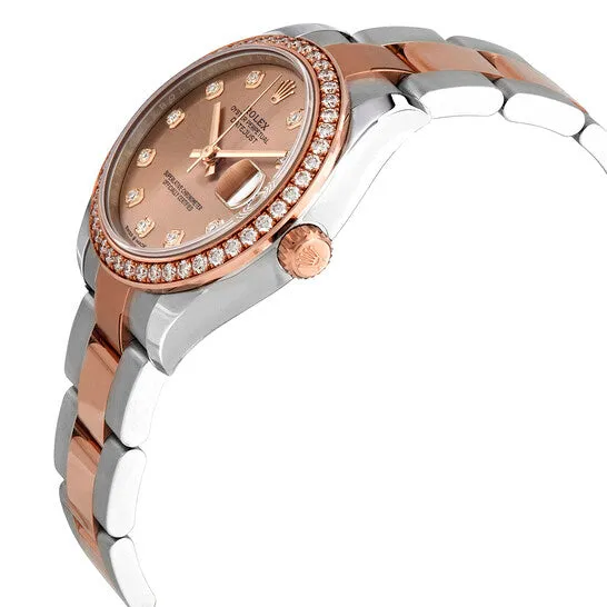 Original Rolex Datejust 31 Rose Diamond Dial Automatic Ladies Steel and Everose Gold Oyster Watch 278381PDO JMS always Earrings Original Rolex Datejust 31 Rose Diamond Dial Automatic Ladies Steel and Everose Gold Oyster Watch 278381PDO JMS always Earrings