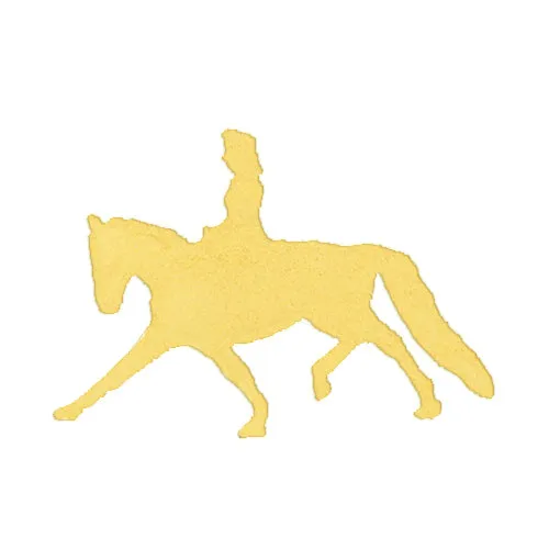 PreStyled Sets Goldia 14K Gold Silhouette Lady Horse Pendant