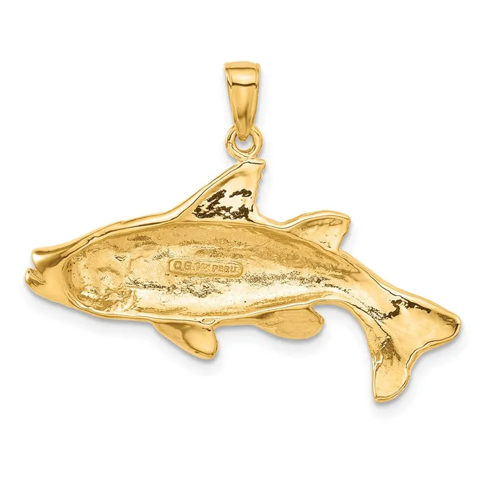 PreStyled Sets Goldia 14k Yellow Gold Polished OpenBacked Redfish Pendant