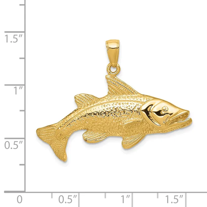 PreStyled Sets Goldia 14k Yellow Gold Polished OpenBacked Redfish Pendant