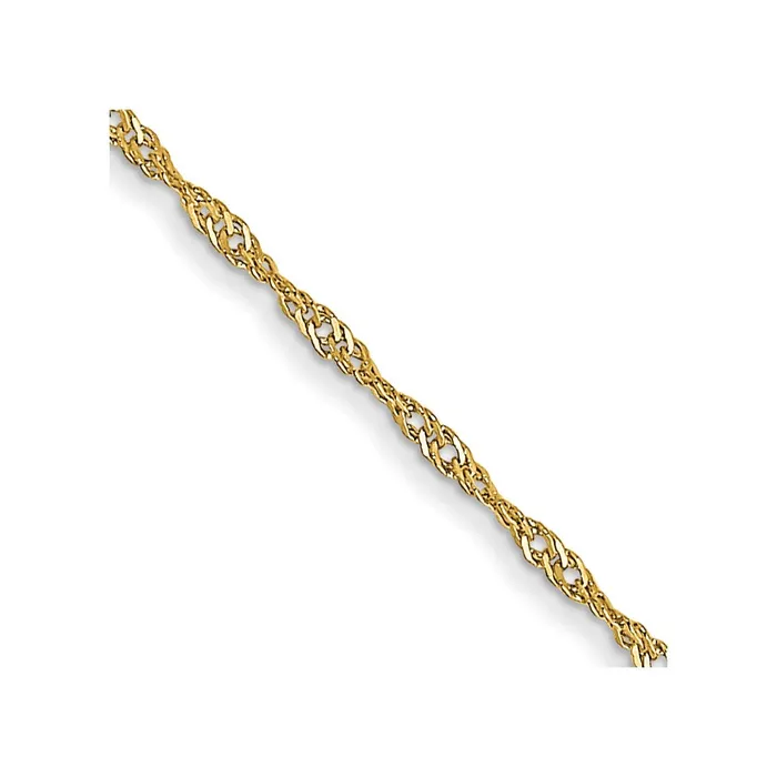 QGold Necklaces 14K Yellow Gold 18 inch Carded 1mm Singapore with Spring Ring Clasp Chain Necklace QGold Necklaces 14K Yellow Gold 18 inch Carded 1mm Singapore with Spring Ring Clasp Chain Necklace