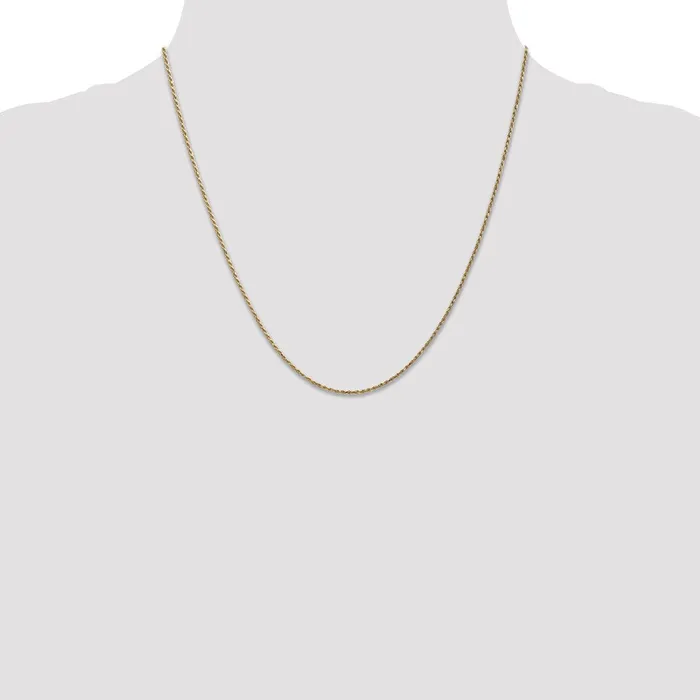 QGold Necklaces 14K Yellow Gold 20 inch Carded 95mm Cable Rope with Spring Ring Clasp Chain Necklace QGold Necklaces 14K Yellow Gold 20 inch Carded 95mm Cable Rope with Spring Ring Clasp Chain Necklace