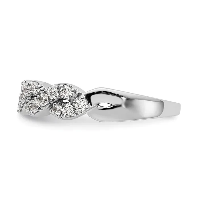 Rings 051ct CZ Solid Real 14K White Gold Wedding Band Ring Goldia