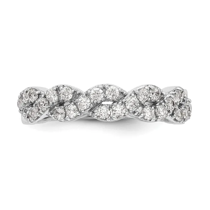 Rings 051ct CZ Solid Real 14K White Gold Wedding Band Ring Goldia