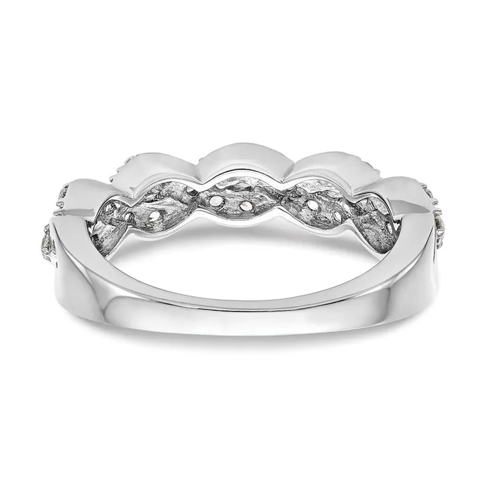 Rings 051ct CZ Solid Real 14K White Gold Wedding Band Ring Goldia
