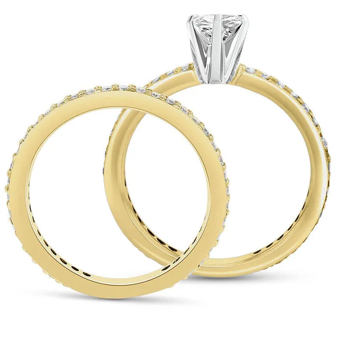Rings 10 CT TW Oval Natural Diamond Bridal Engagement Ring Set in Solid 14K Gold JSI2 Goldia Rings 10 CT TW Oval Natural Diamond Bridal Engagement Ring Set in Solid 14K Gold JSI2 Goldia