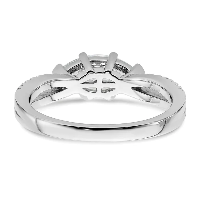 Rings 100ct CZ Solid Real 14k White East West 1ct Marquise Eng Dia Ring Goldia