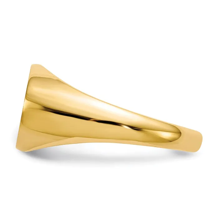 Rings 14K Yellow Gold 110x165mm Closed Back Mens Signet Ring Goldia