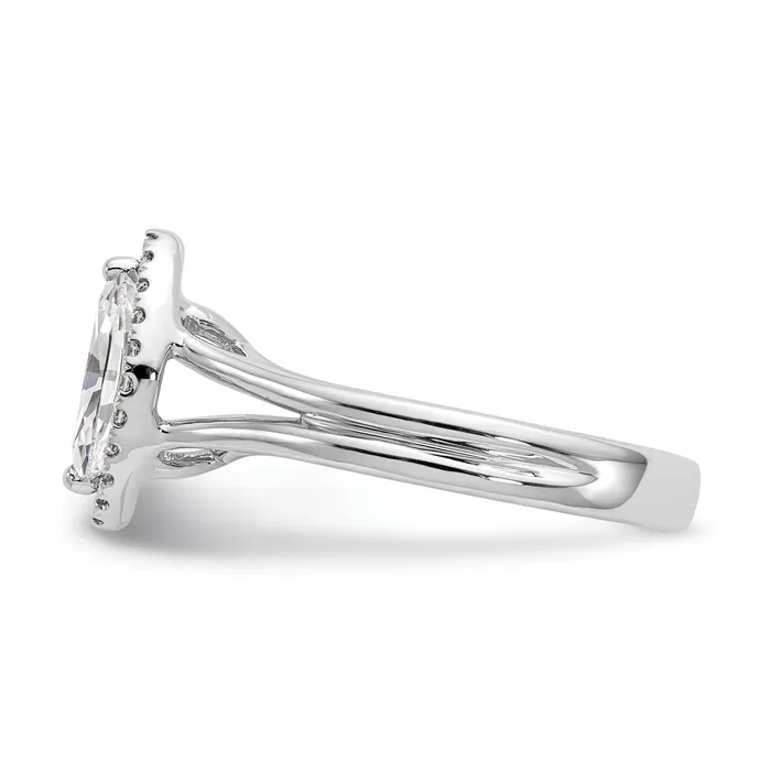 Rings 14kw Marquise Halo Simulated Diamond Split Shank Engagement Ring Goldiacom