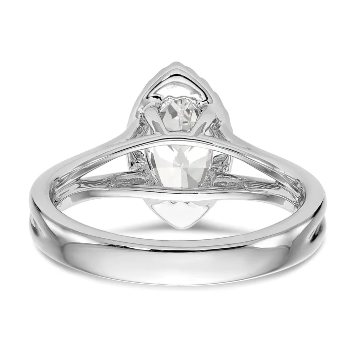 Rings 14kw Marquise Halo Simulated Diamond Split Shank Engagement Ring Goldiacom