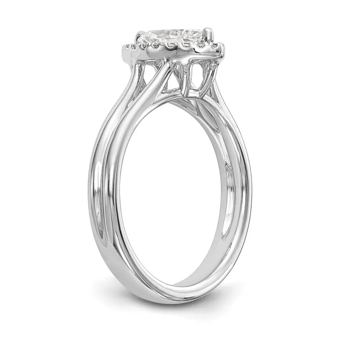 Rings 14kw Marquise Halo Simulated Diamond Split Shank Engagement Ring Goldiacom