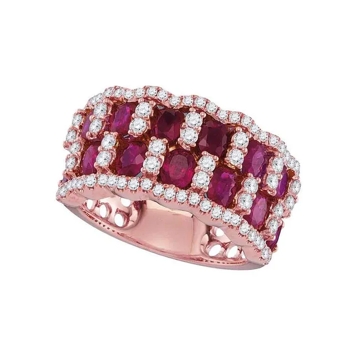 Rings 34CTWDiamond 3 CTRUBY RING gndatlanta