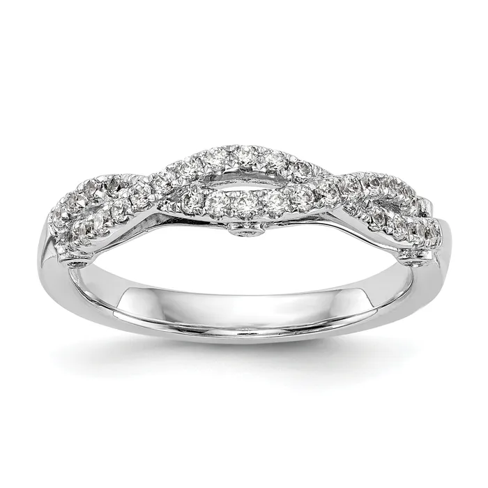 Rings Goldia 026ct CZ Solid Real 14k White Gold Wedding Wedding Band Ring