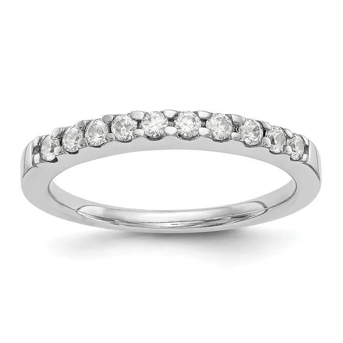 Rings Goldia 030ct CZ Solid Real 14K White Gold Wedding Wedding Band Ring