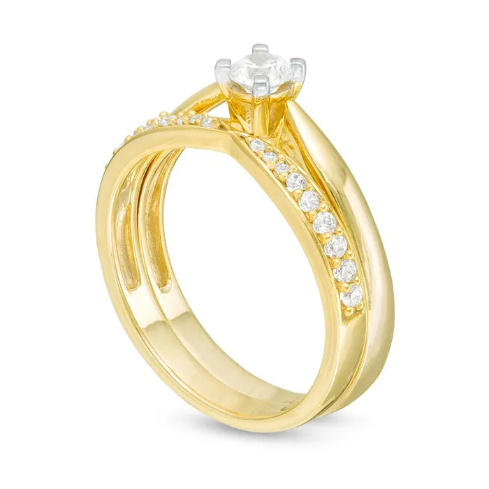 Rings Goldia 033 CT TW Natural Diamond Bridal Engagement Ring Set in Solid 10K Yellow Gold Rings Goldia 033 CT TW Natural Diamond Bridal Engagement Ring Set in Solid 10K Yellow Gold