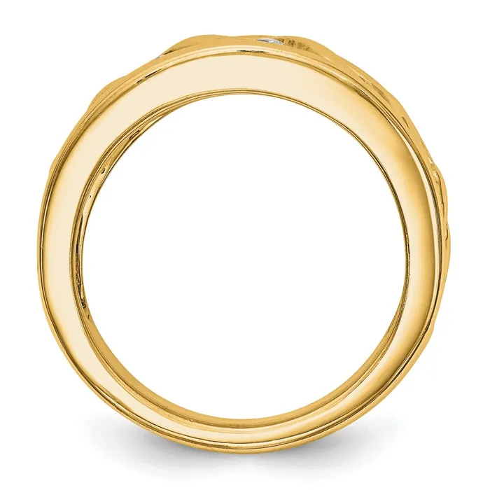 Rings Goldia 055ct CZ Solid Real 14K Yellow Gold Wedding Band Ring