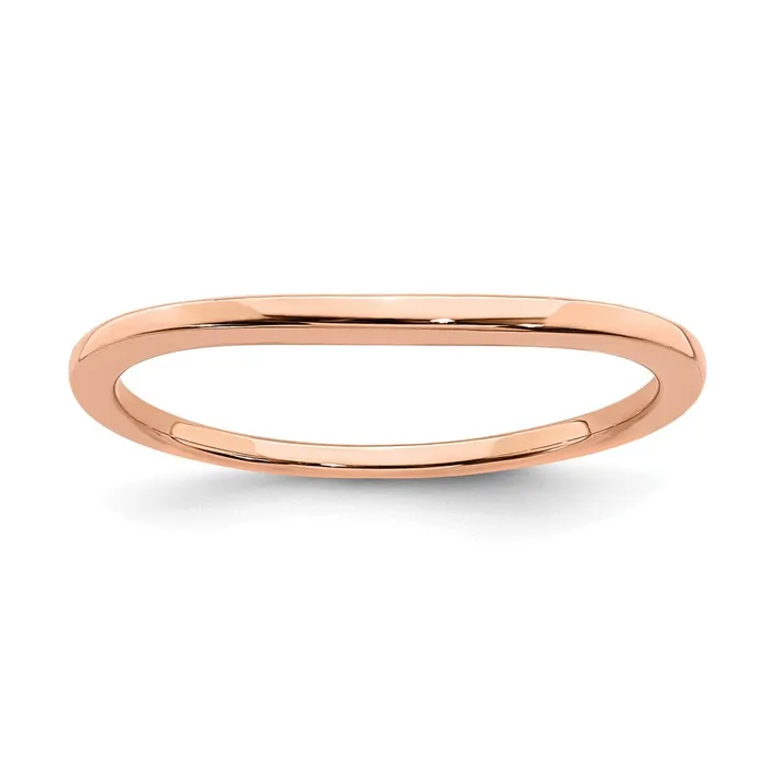 Rings Goldia 14K Rose Gold Contoured Band