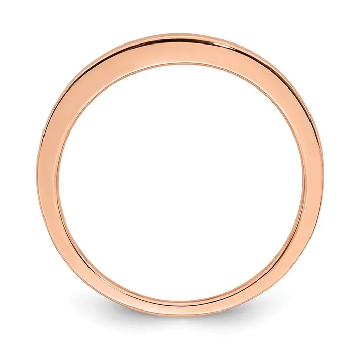 Rings Goldia 14K Rose Gold Contoured Band