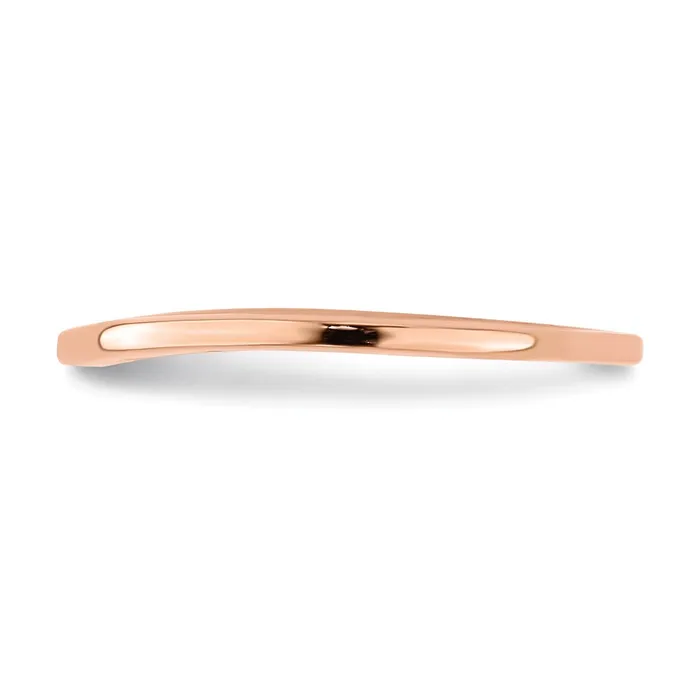 Rings Goldia 14K Rose Gold Contoured Band