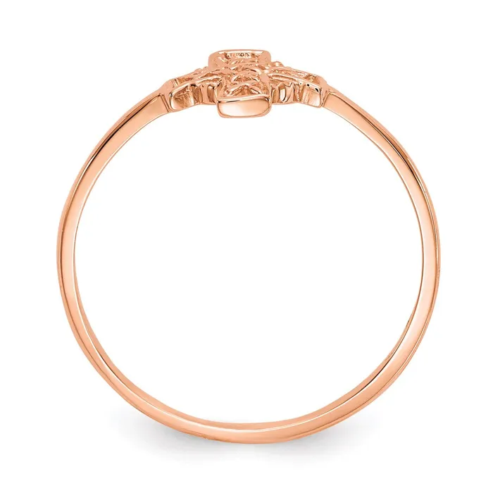 Rings Goldia 14k Rose Gold Polished Celtic Cross Ring