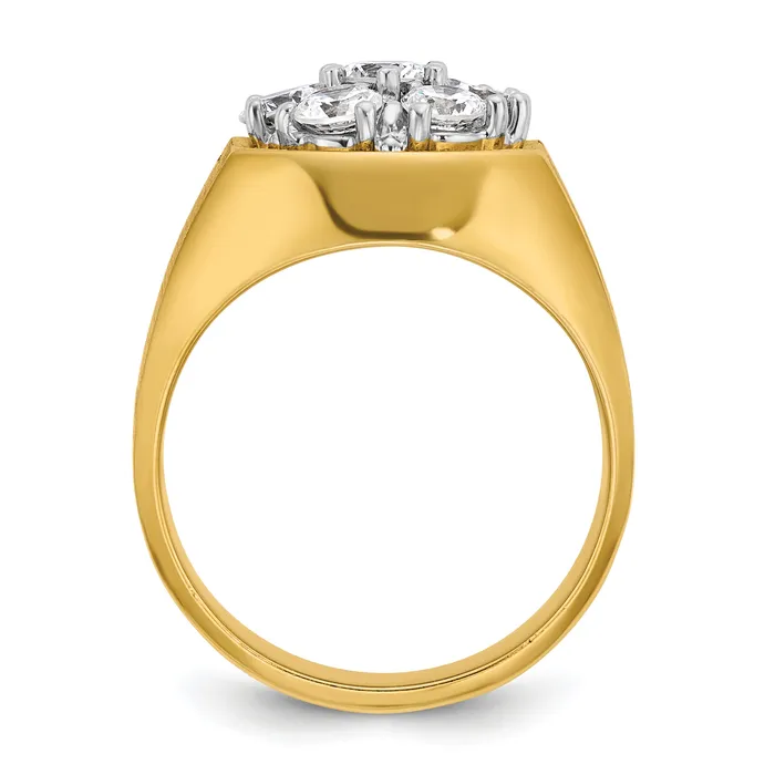 Rings Goldia 14k TwoTone 1 12 Ct Lab Grown Diamond VSSI G Mens Cluster Ring