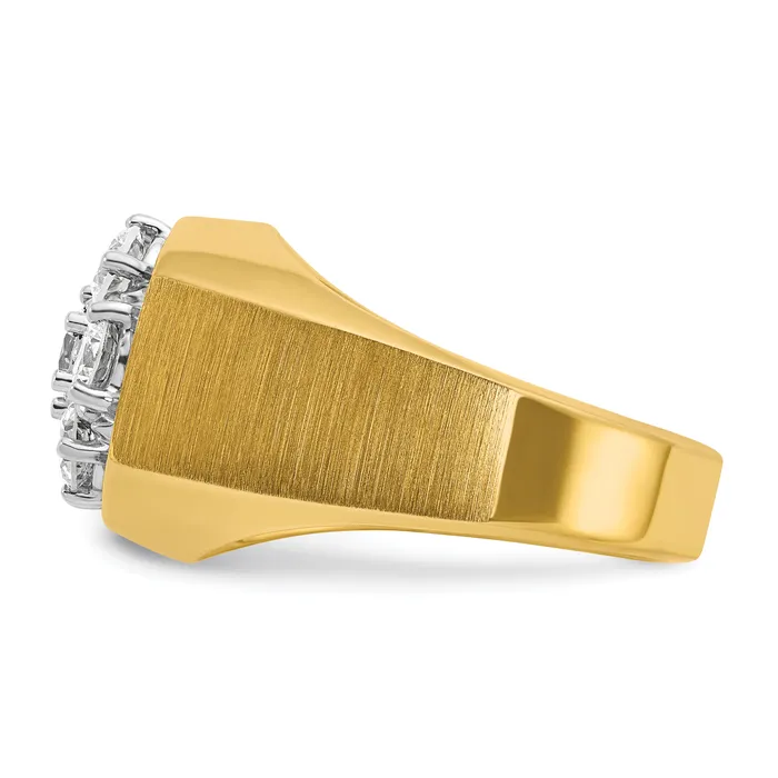 Rings Goldia 14k TwoTone 1 12 Ct Lab Grown Diamond VSSI G Mens Cluster Ring