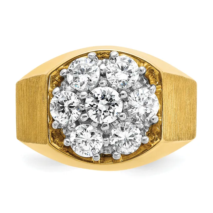 Rings Goldia 14k TwoTone 1 12 Ct Lab Grown Diamond VSSI G Mens Cluster Ring