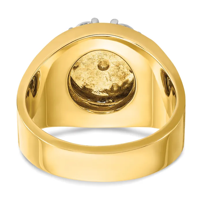 Rings Goldia 14k TwoTone 1 12 Ct Lab Grown Diamond VSSI G Mens Cluster Ring