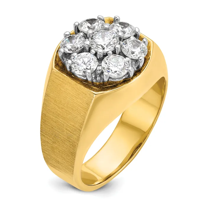 Rings Goldia 14k TwoTone 1 12 Ct Lab Grown Diamond VSSI G Mens Cluster Ring