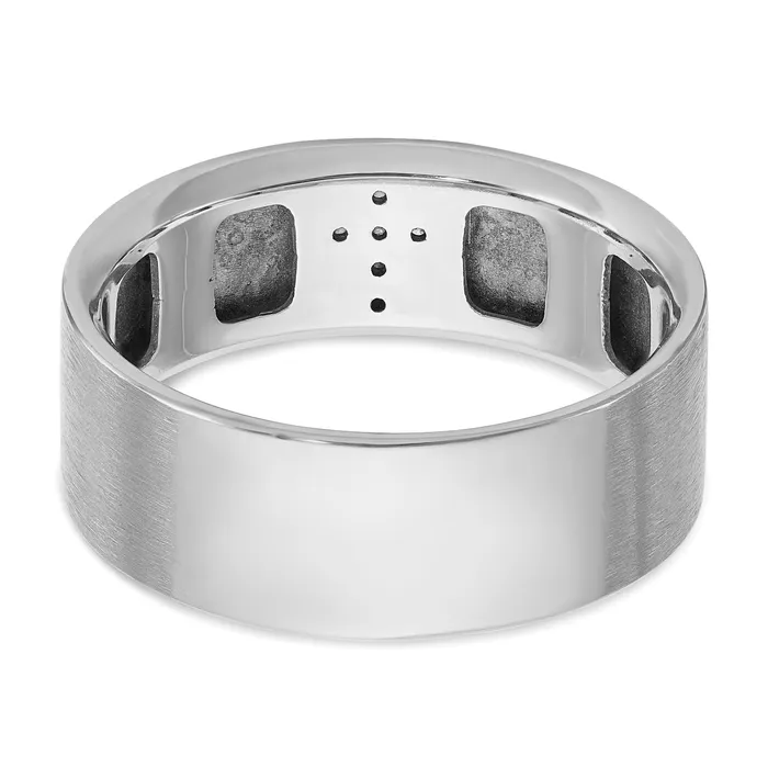 Rings Goldia 14k White Gold 120 Ct Lab Grown Diamond VSSI G Satin Cross Mens Ring