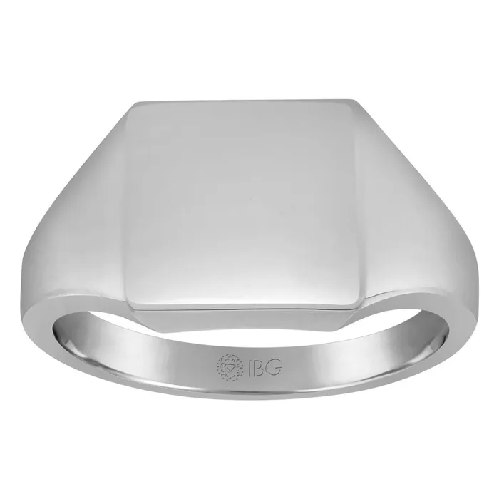 Rings Goldia 14k White Gold 16x16mm Mens Square Signet Ring